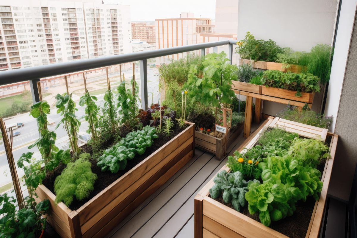 Drewniane doniczki na zioła można trzymać w kuchni, a większe – na balkonie. Koniecznie zabezpiecz je środkami VIDARON, np. Impregnatem Ochronno-Dekoracyjnym Ogrodowym. 