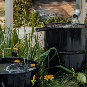 Beczka na deszczówkę – pomysły na drewniany zbiornik na wodę w ogrodzie