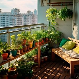 Wąski balkon w bloku inspiracje.