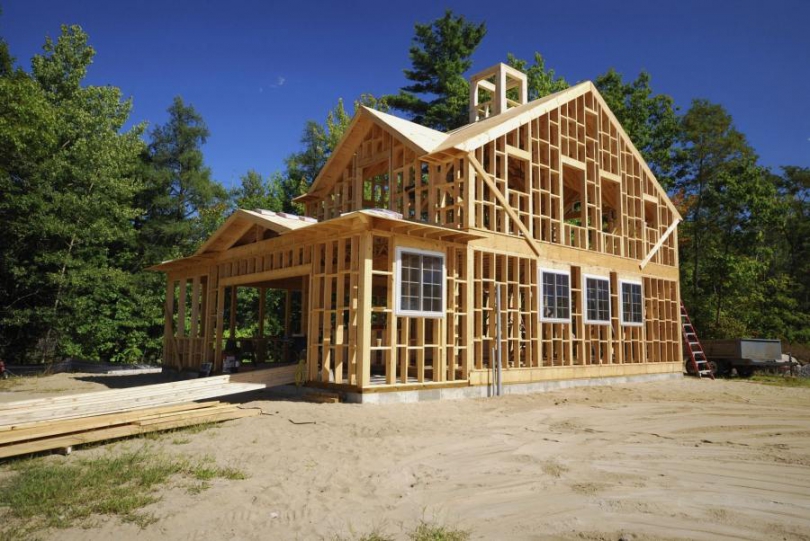 Drewniana konstrukcja domu